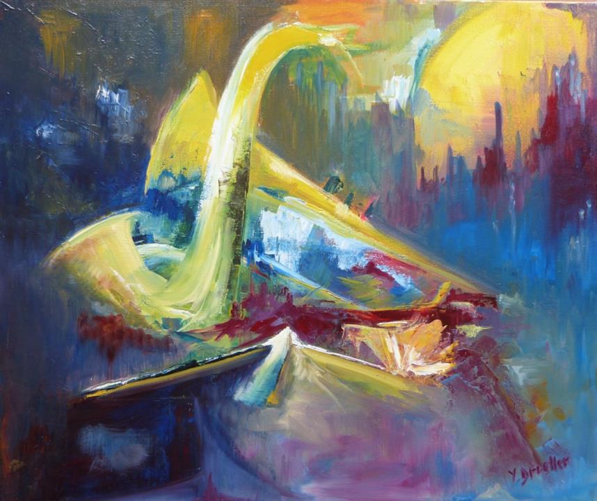 'Jazz' - Oil By Yvonne Droeller